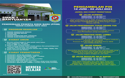 Jadwal PPDB SMKN 1 Banyuanyar Tahun Ajaran 2023-2024